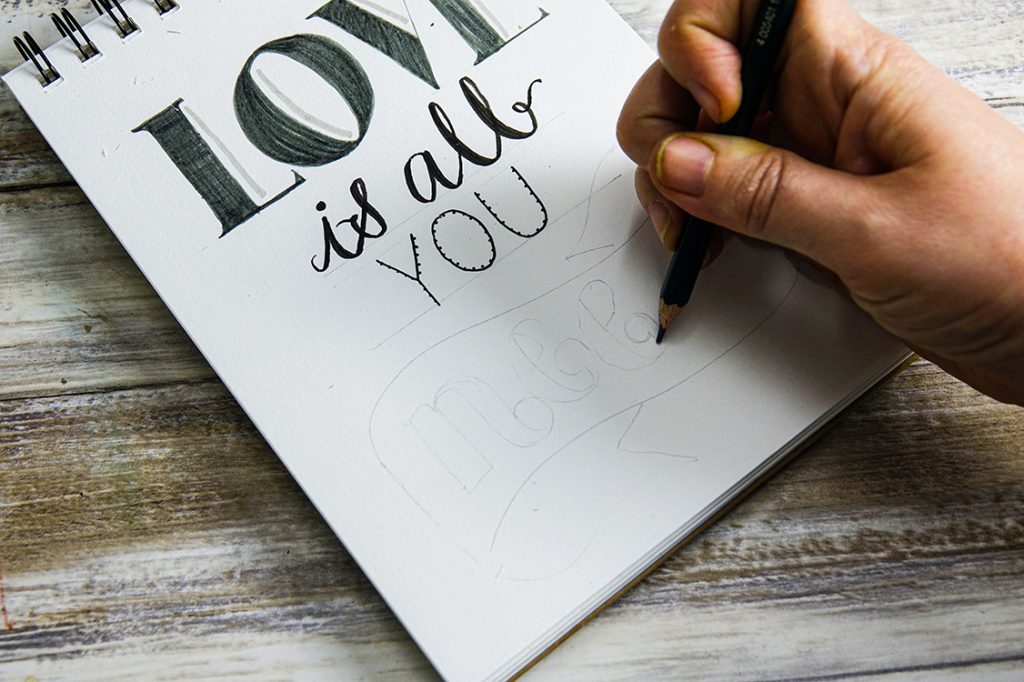 Hand-lettering guide: sketch your serif textr