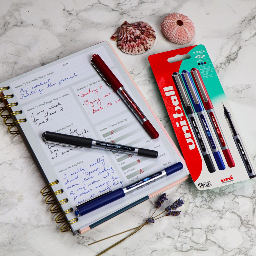 Journal with uni-Eye pens