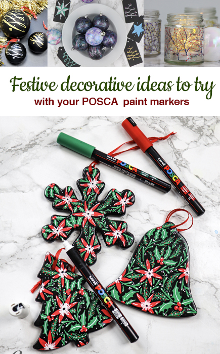 festive decorations with posca pens