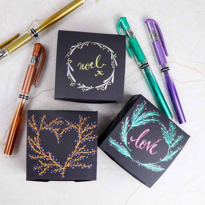 Five Christmas Card designs to try with uni-ball pens